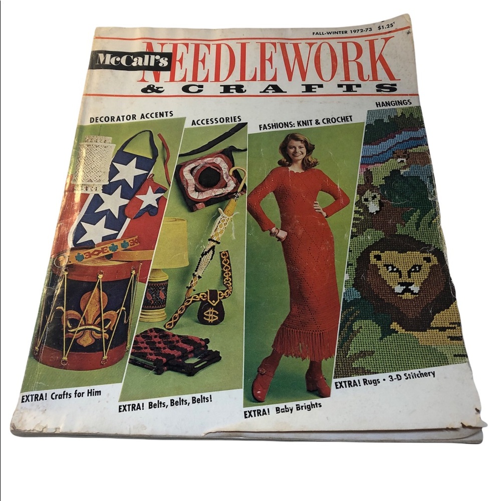 1972-73 McCall’s Needlework & Crafts Large Magazine Vintage Fashions Knits
